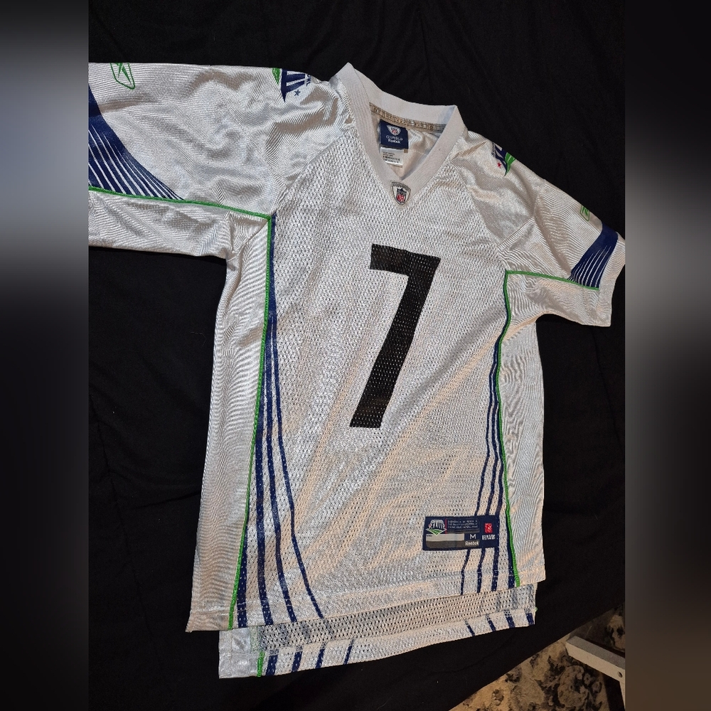 White and Blue NFL Jersey with Number 7